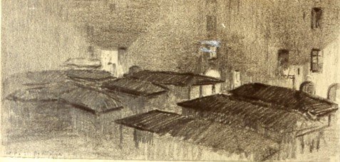 1915 - Mercato di notte (studio)